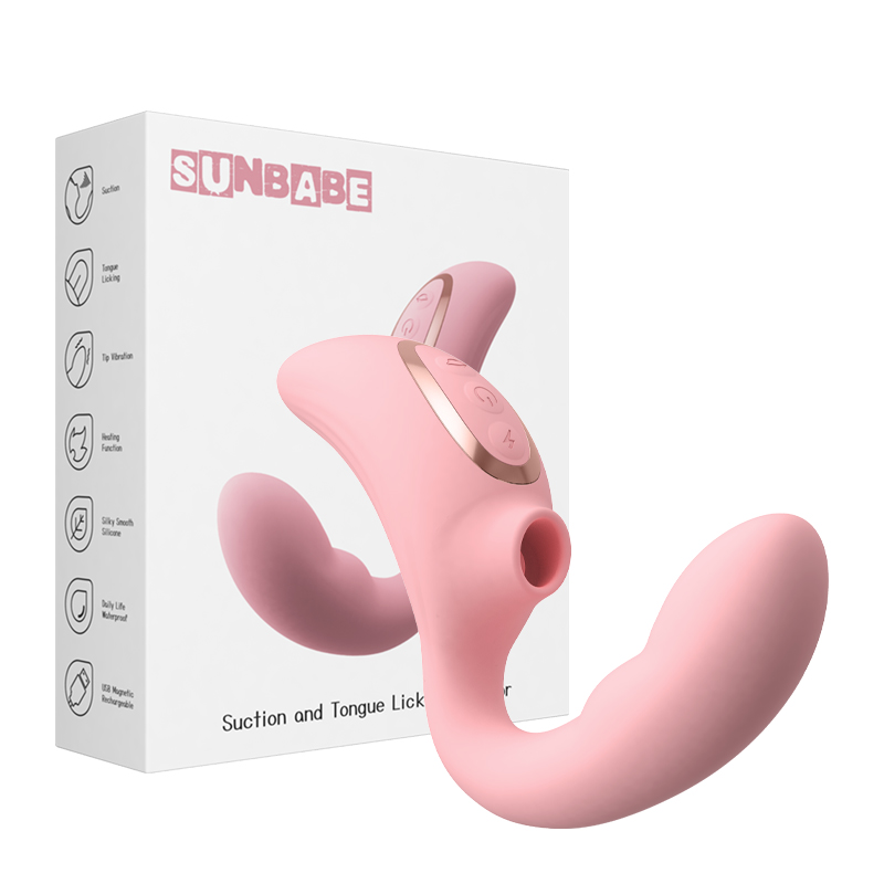 Sug och tungslickande vibrator