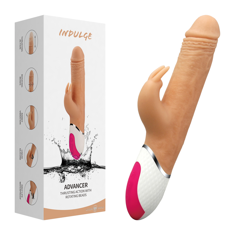 Stötkraft och pärlor Rotation Rabbit Vibrator